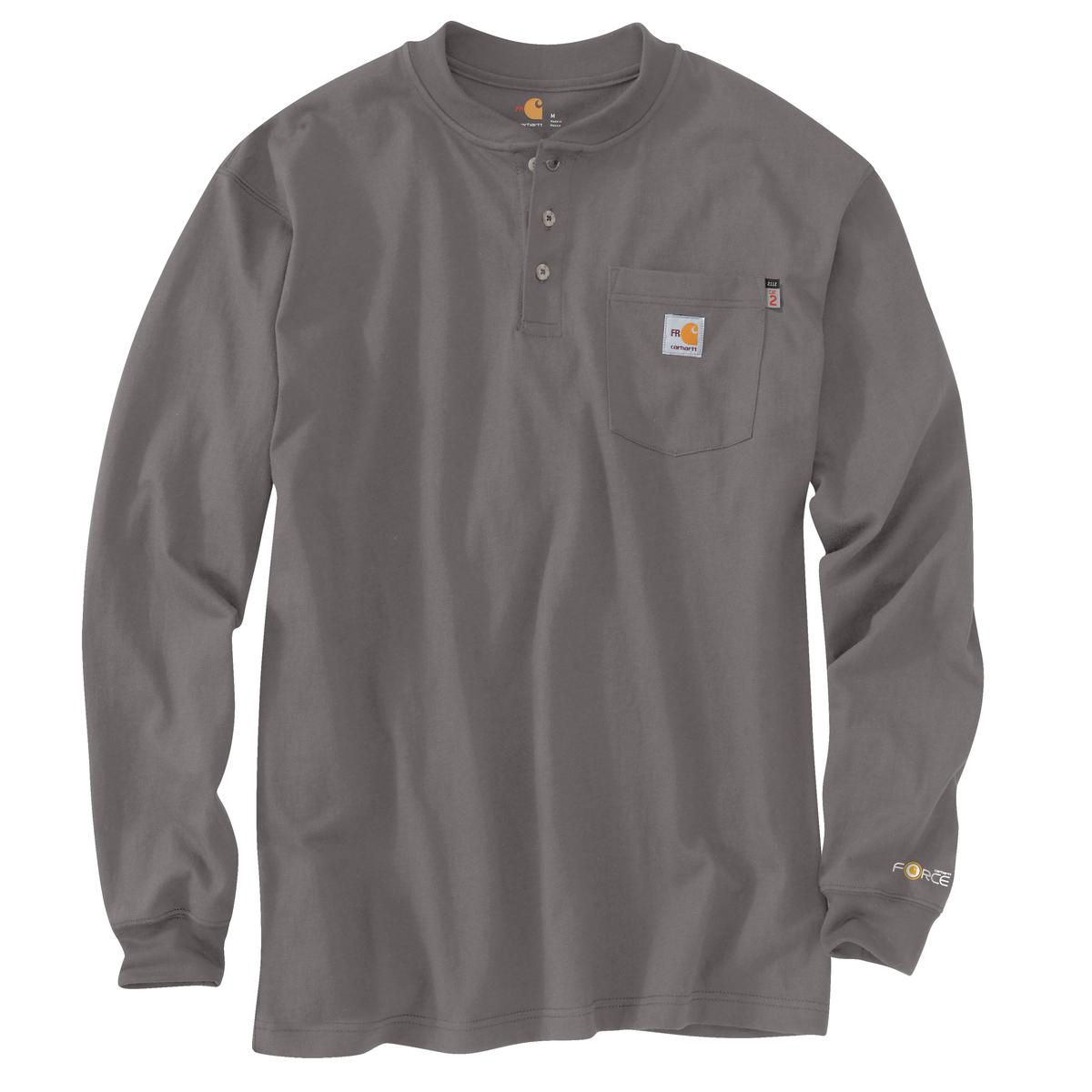 Flame-Resistant Carhartt Force® Cotton Long-Sleeve Henley