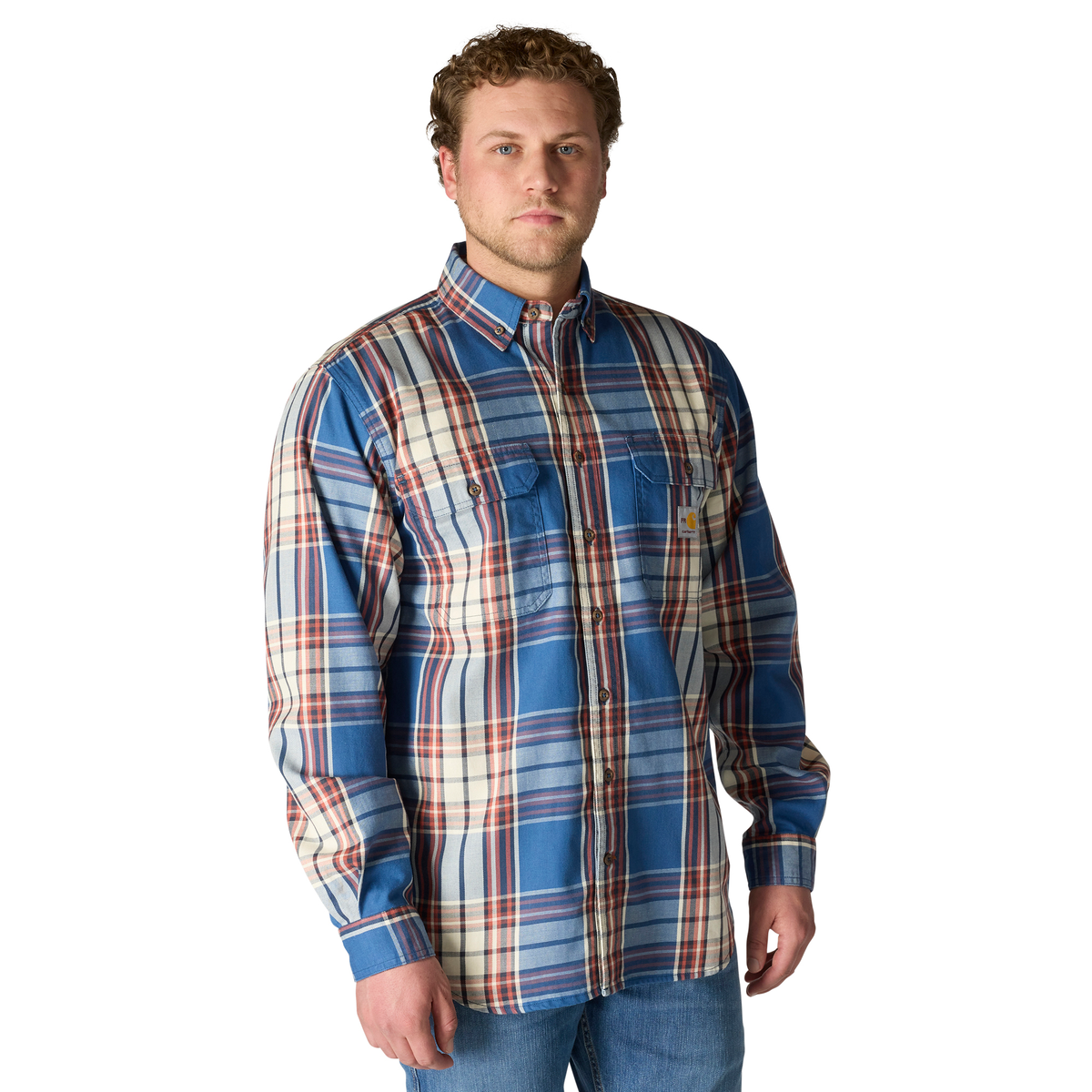 FR Loose Fit Midweight Twill Plaid Shirt