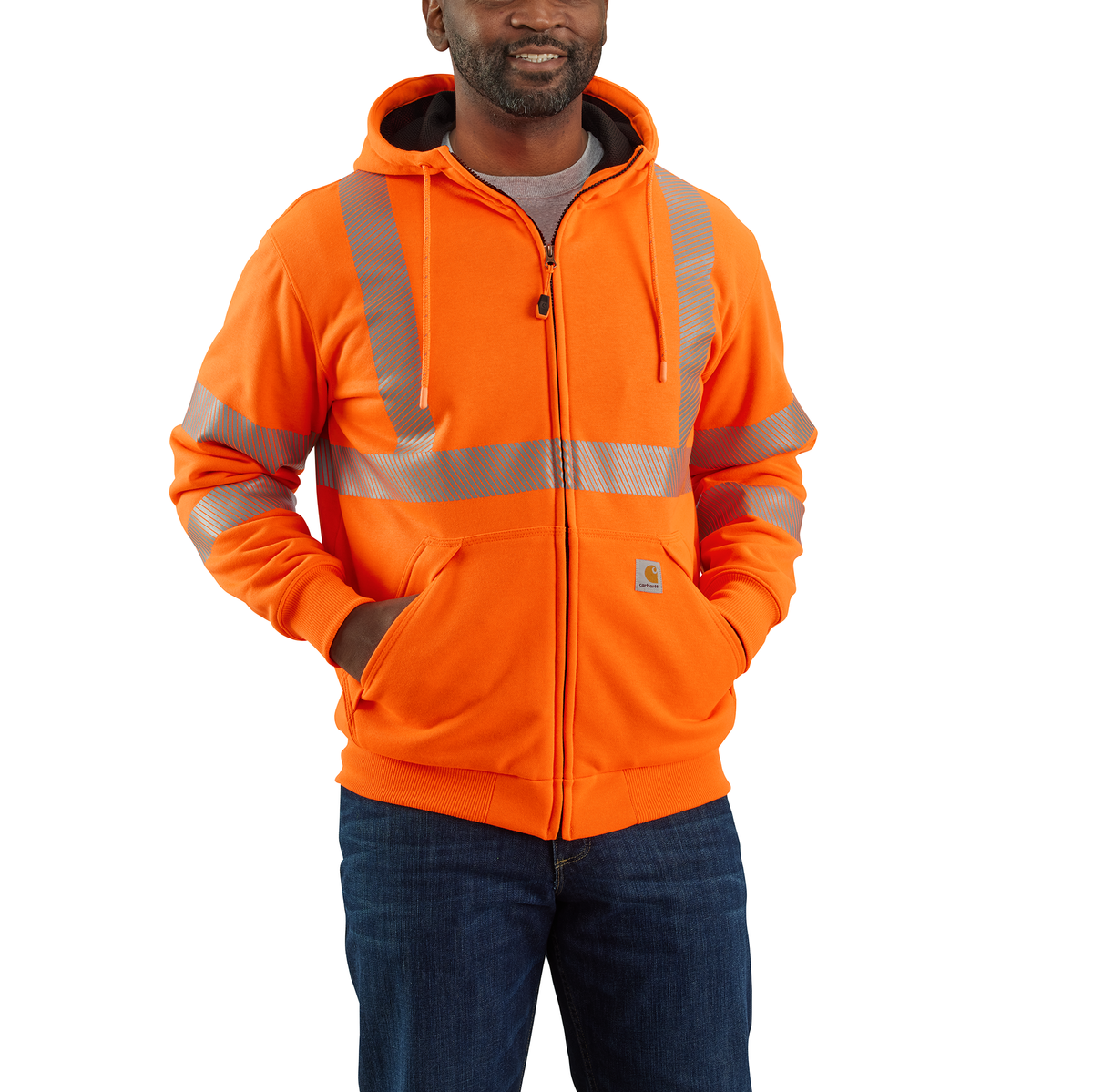 Carhartt High-Vis Rain Defender Loose Fit Midweight Thermal Lined Full Zip Class 3 (2 COLOR OPTIONS)