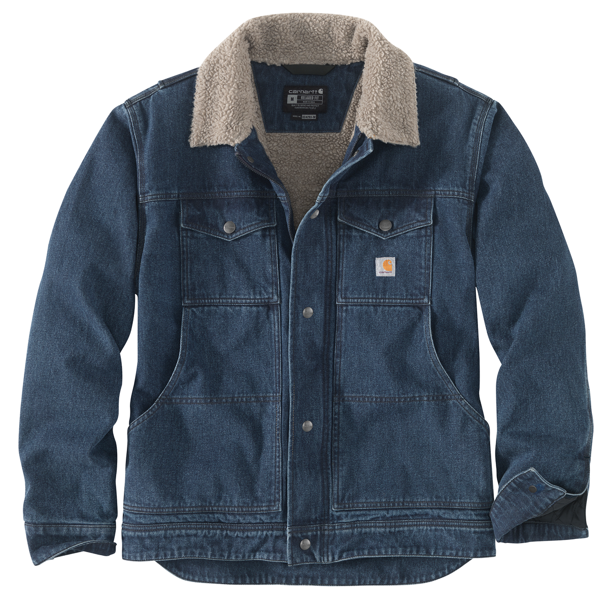 Carhartt Relaxed Fit Denim Sherpa Lined Jacket