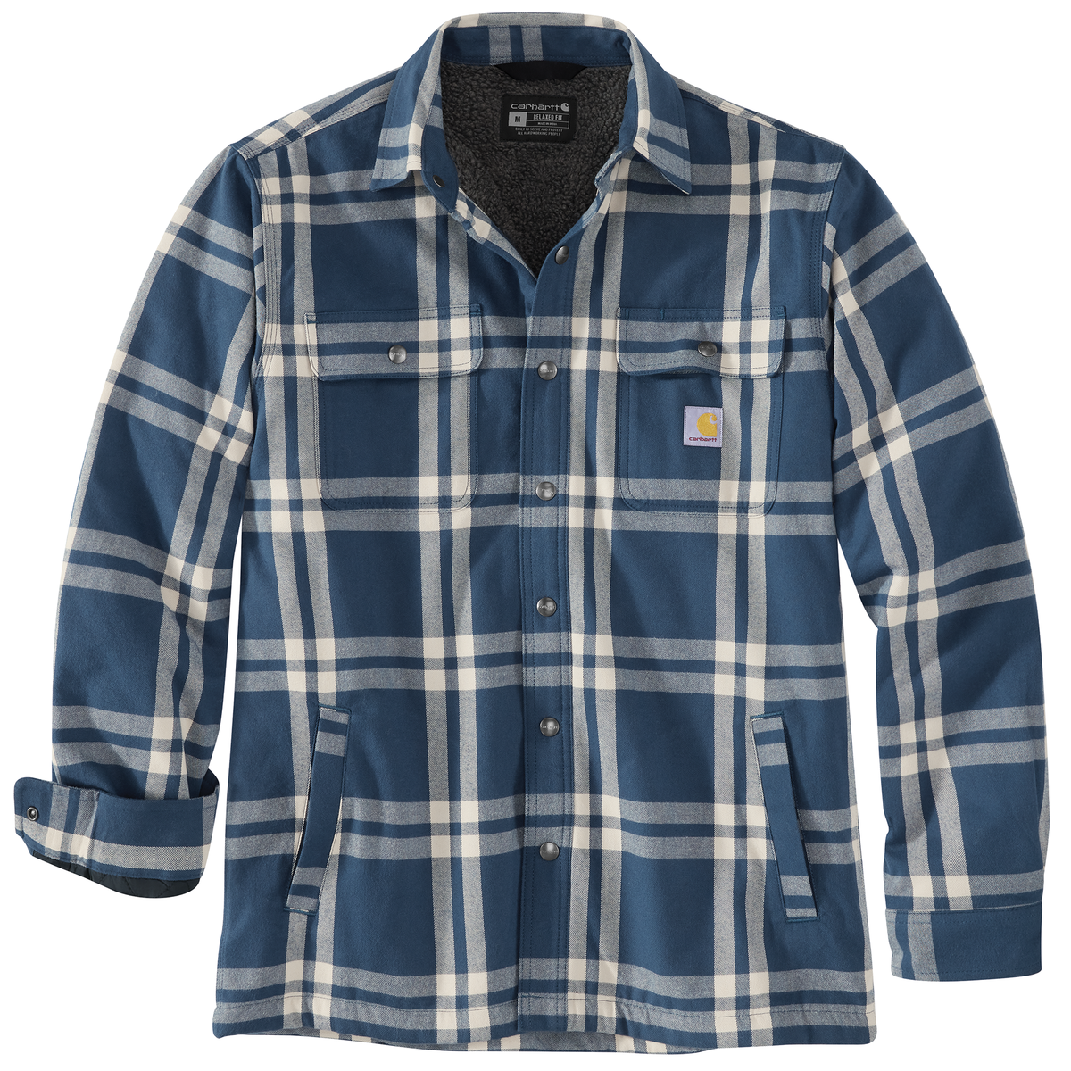 Carhartt Relaxed Fit Flannel Sherpa Lined Shirt Jac (2 COLOR OPTIONS)