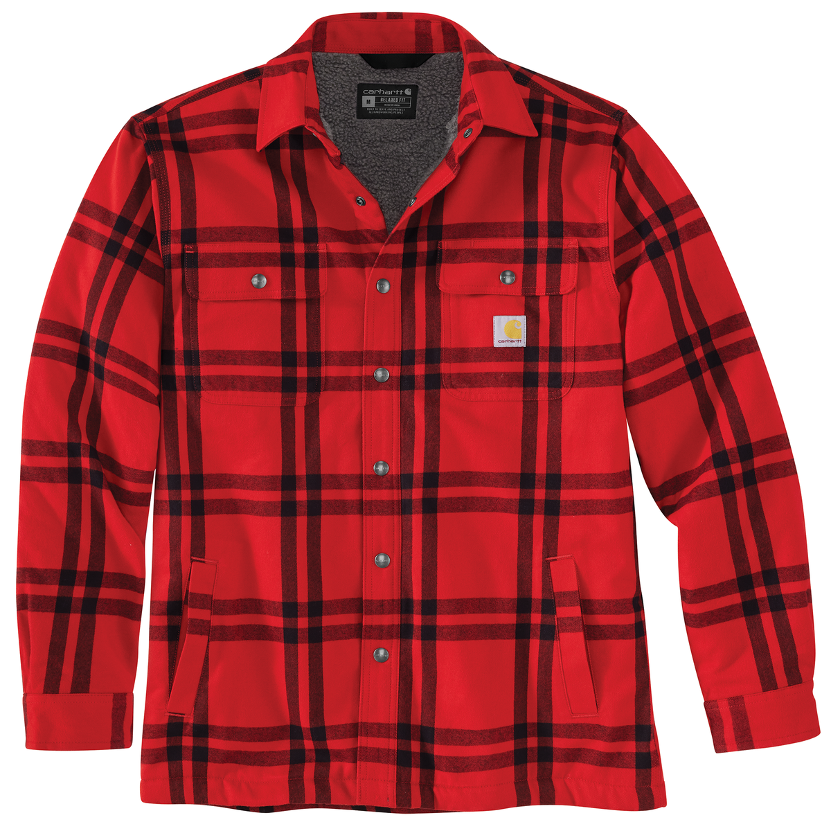 Carhartt Relaxed Fit Flannel Sherpa Lined Shirt Jac (2 COLOR OPTIONS)