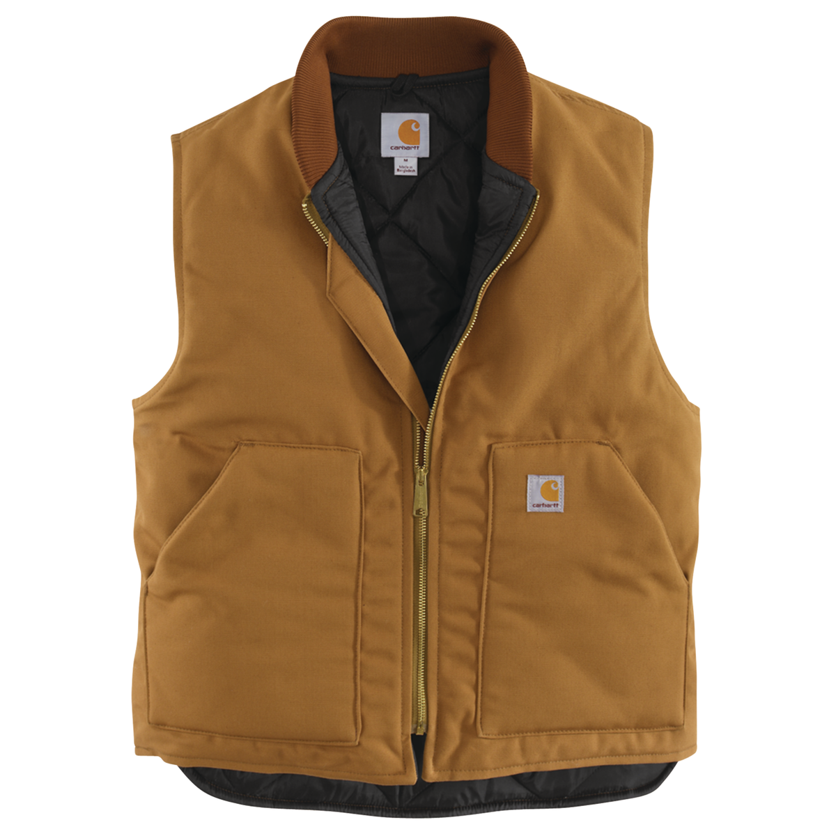 RELAXED FIT FIRM DUCK INSULATED RIB COLLAR VEST