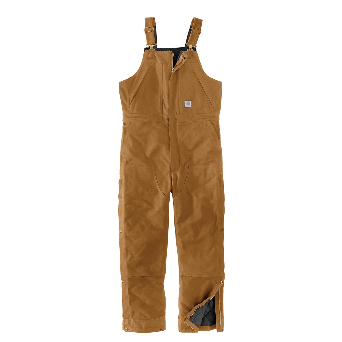 Loose Fit Firm Duck Insulated Bib Overall (BRN)