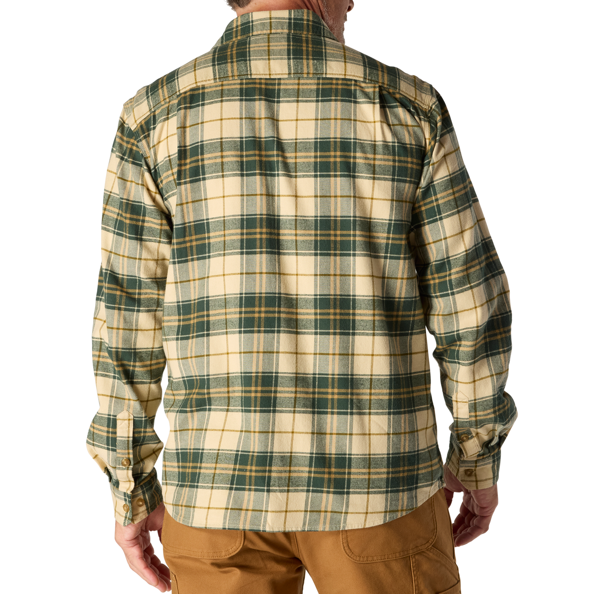 RUGGED FLEX™ RELAXED FIT MIDWEIGHT FLANNEL LONG-SLEEVE PLAID SHIRT