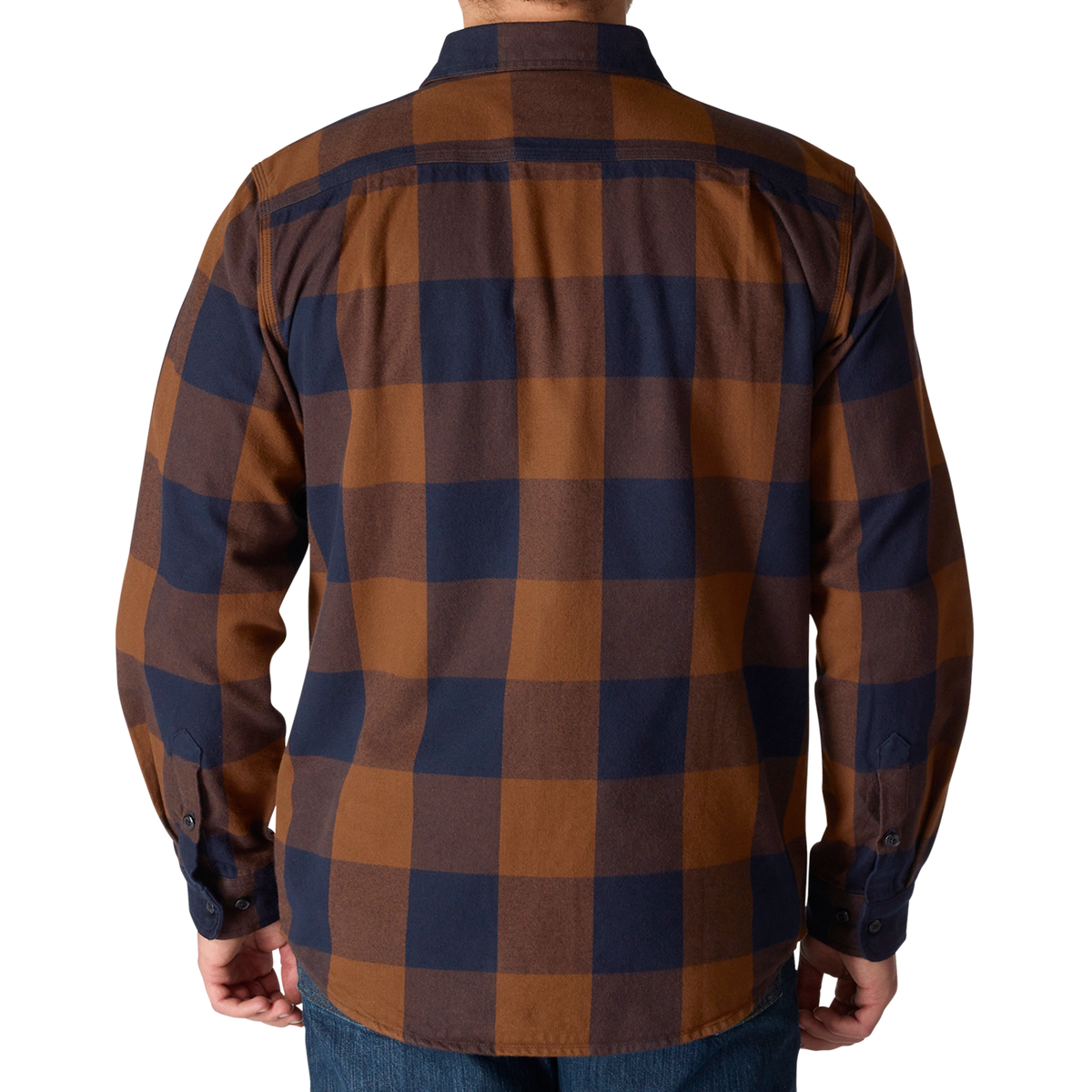 LOOSE FIT HEAVYWEIGHT FLANNEL LONG-SLEEVE PLAID SHIRT