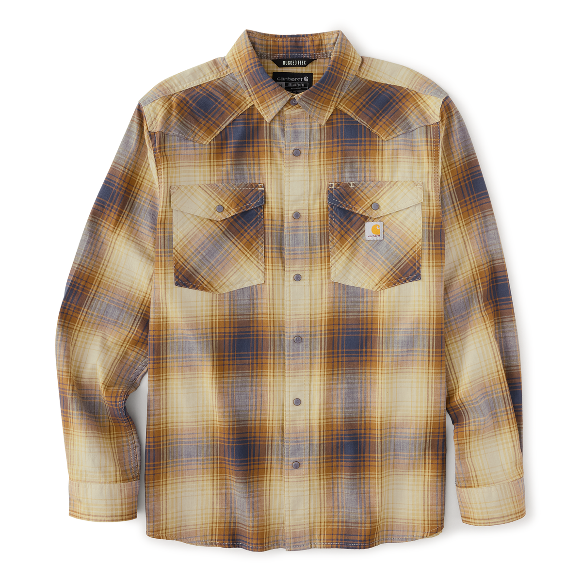 Montana Rugged Flex™ Relaxed Fit Lightweight Long-Sleeve Snap-Front Plaid Shirt