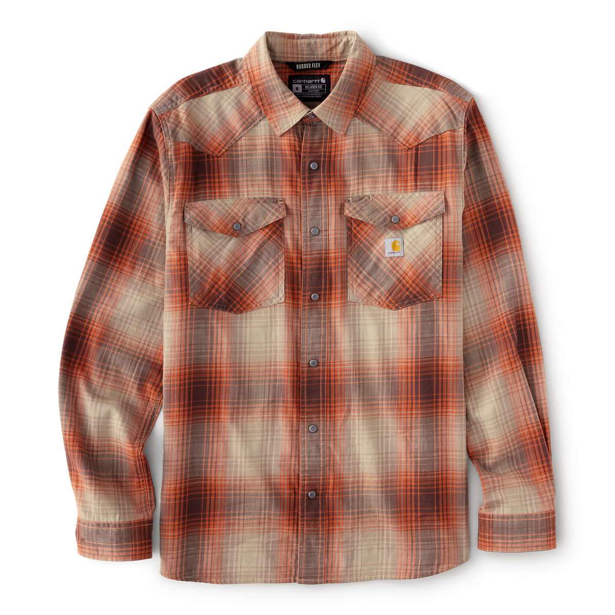 Montana Rugged Flex™ Relaxed Fit Lightweight Long-Sleeve Snap-Front Plaid Shirt