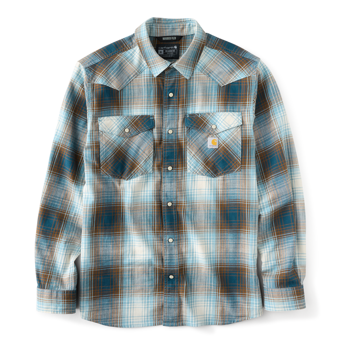 Montana Rugged Flex™ Relaxed Fit Lightweight Long-Sleeve Snap-Front Plaid Shirt