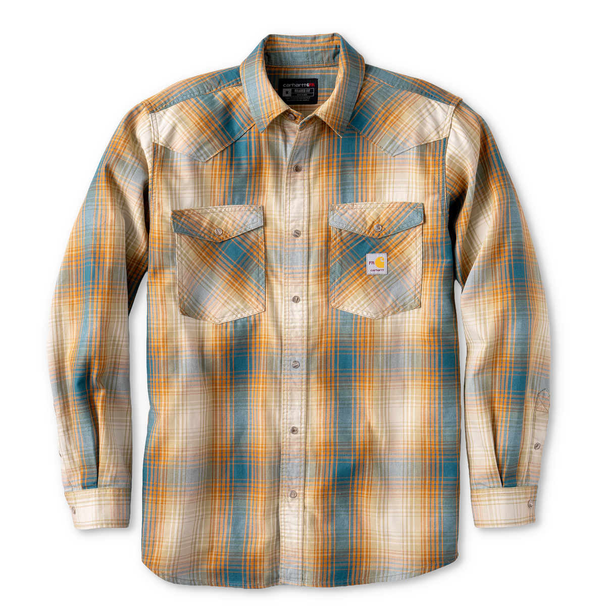 FR Montana Relaxed Fit Midweight Twill Snap Front Plaid Shirt