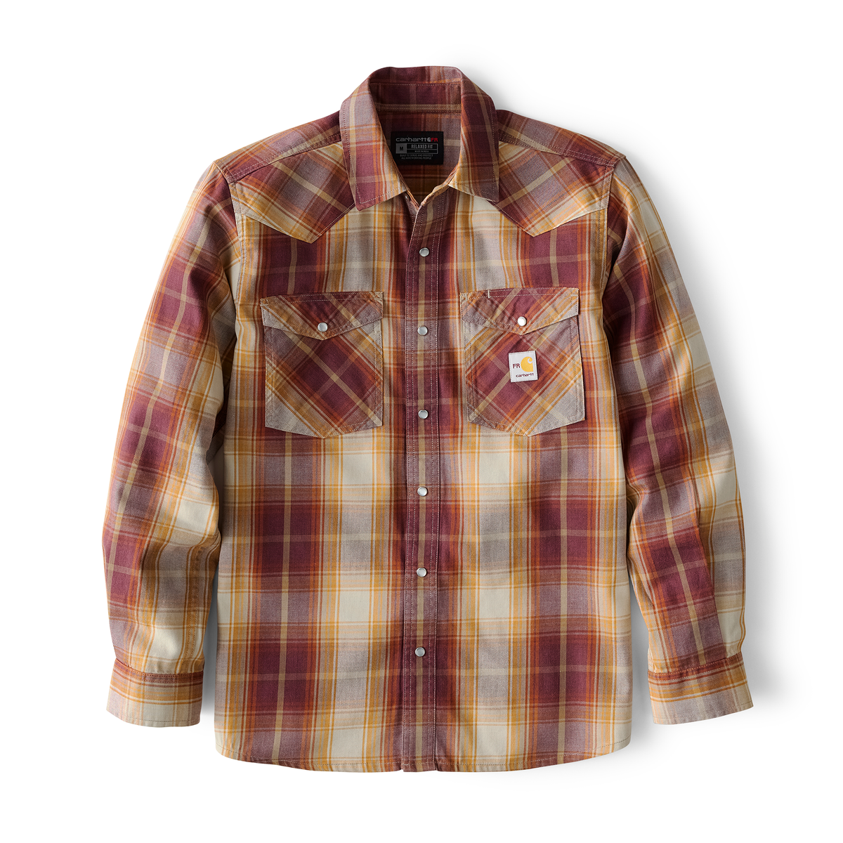 FR Montana Relaxed Fit Midweight Twill Snap Front Plaid Shirt