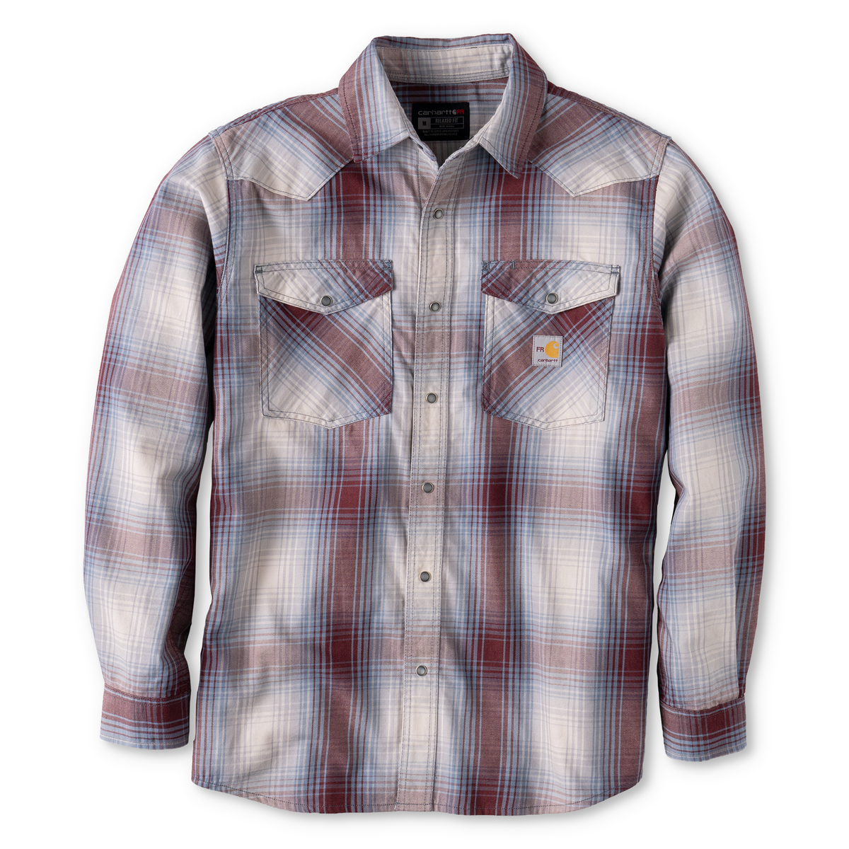 FR Montana Relaxed Fit Midweight Twill Snap Front Plaid Shirt