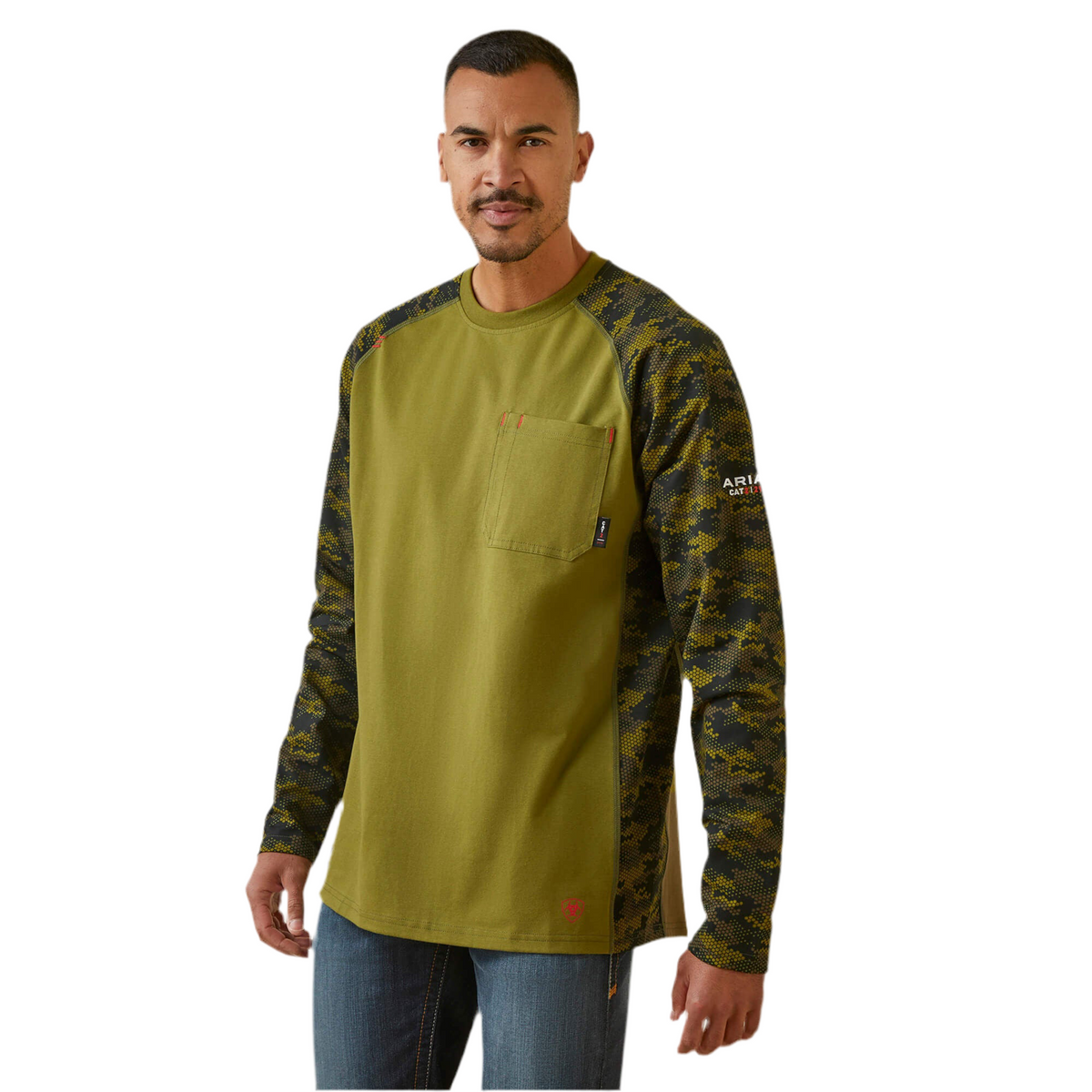 Ariat FR Stretch Camo Baseball LS T-shirt