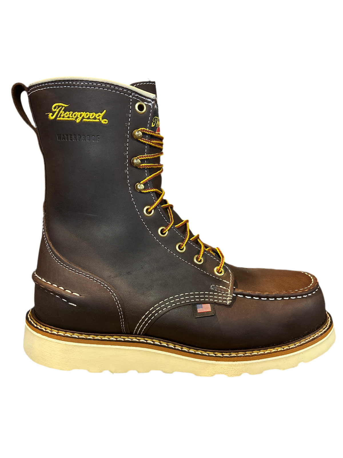Thorogood 8” Wedge Sole Waterproof Moc Toe Lace-up