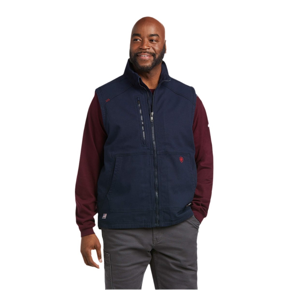 Ariat FR Duralight Stretch Canvas Vest (Navy)