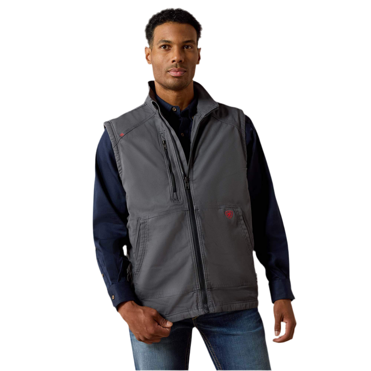 Ariat FR Duralight Stretch Canvas Vest (Gray)