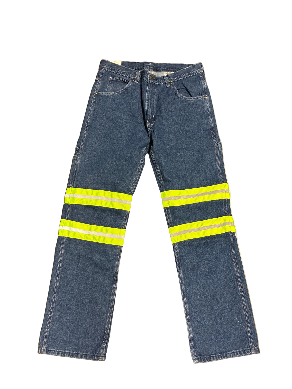 Key Traditional Fit Denim Dungaree (Saftey Stripe)