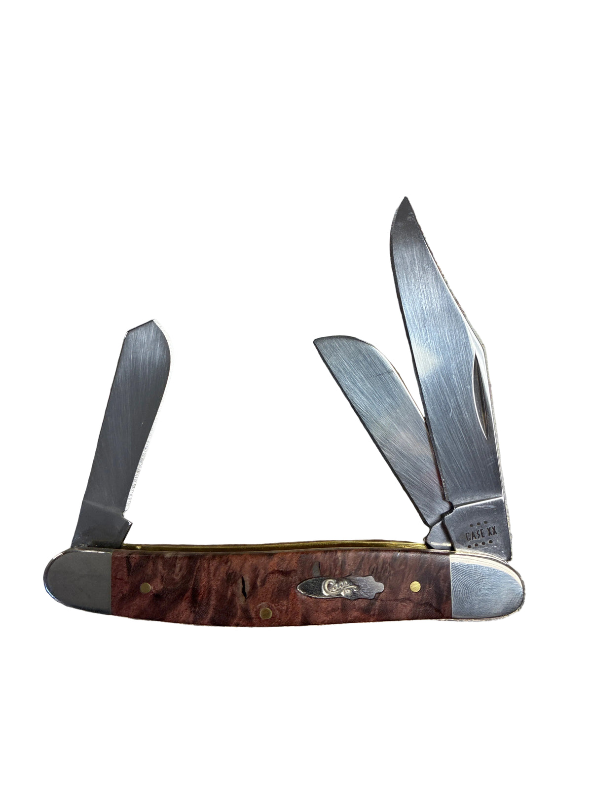 Brown Maple Burl Wood Smooth Stockman