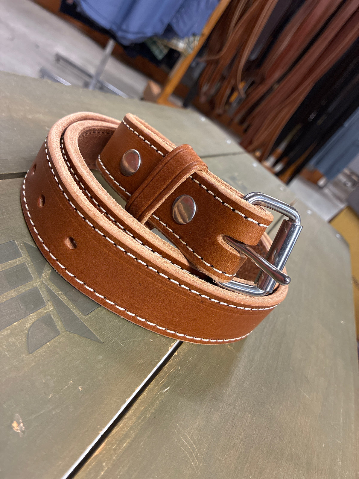 1-1/2” USA Made Leather belt