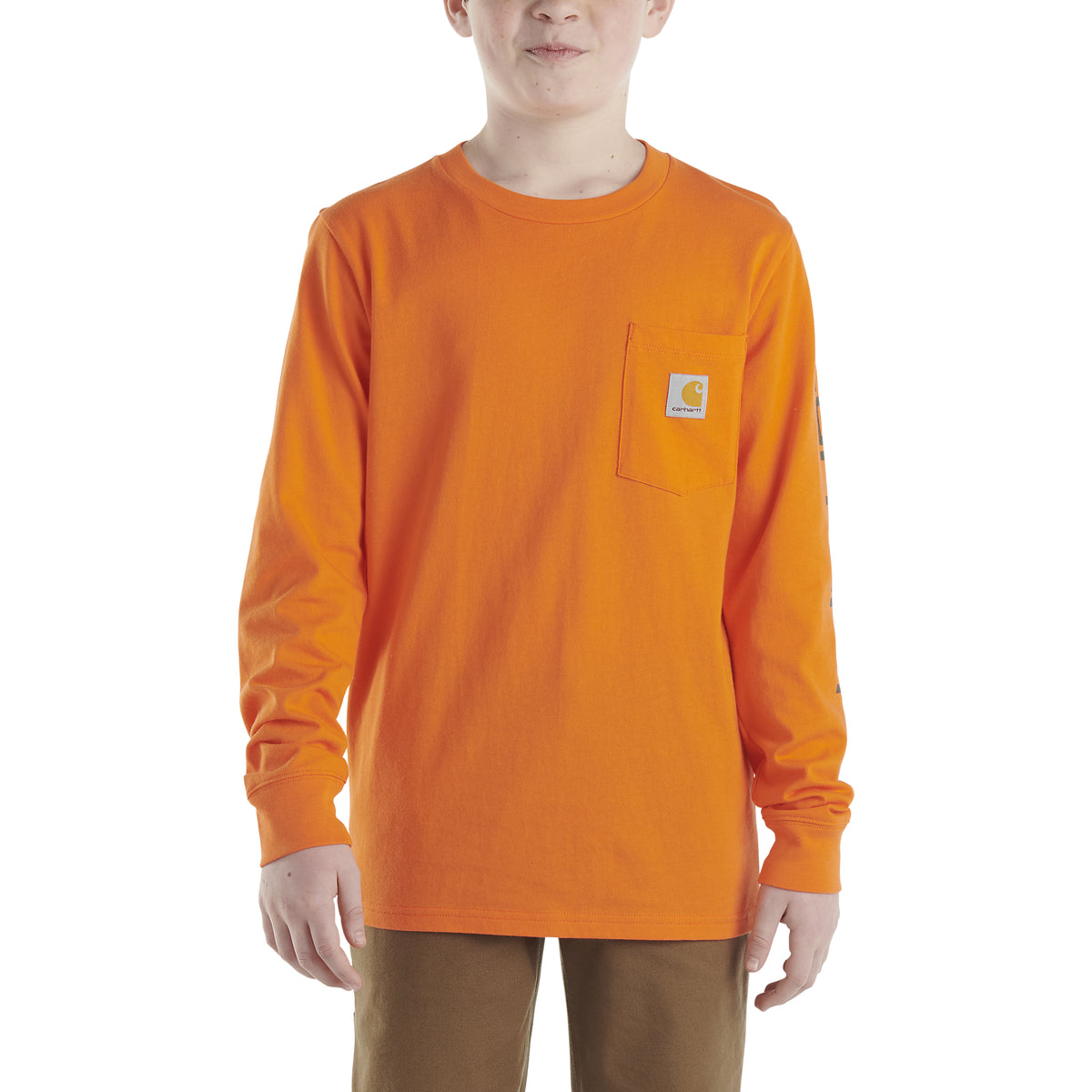 Kids Long-Sleeve Pocket T-Shirt (3 Color Options)