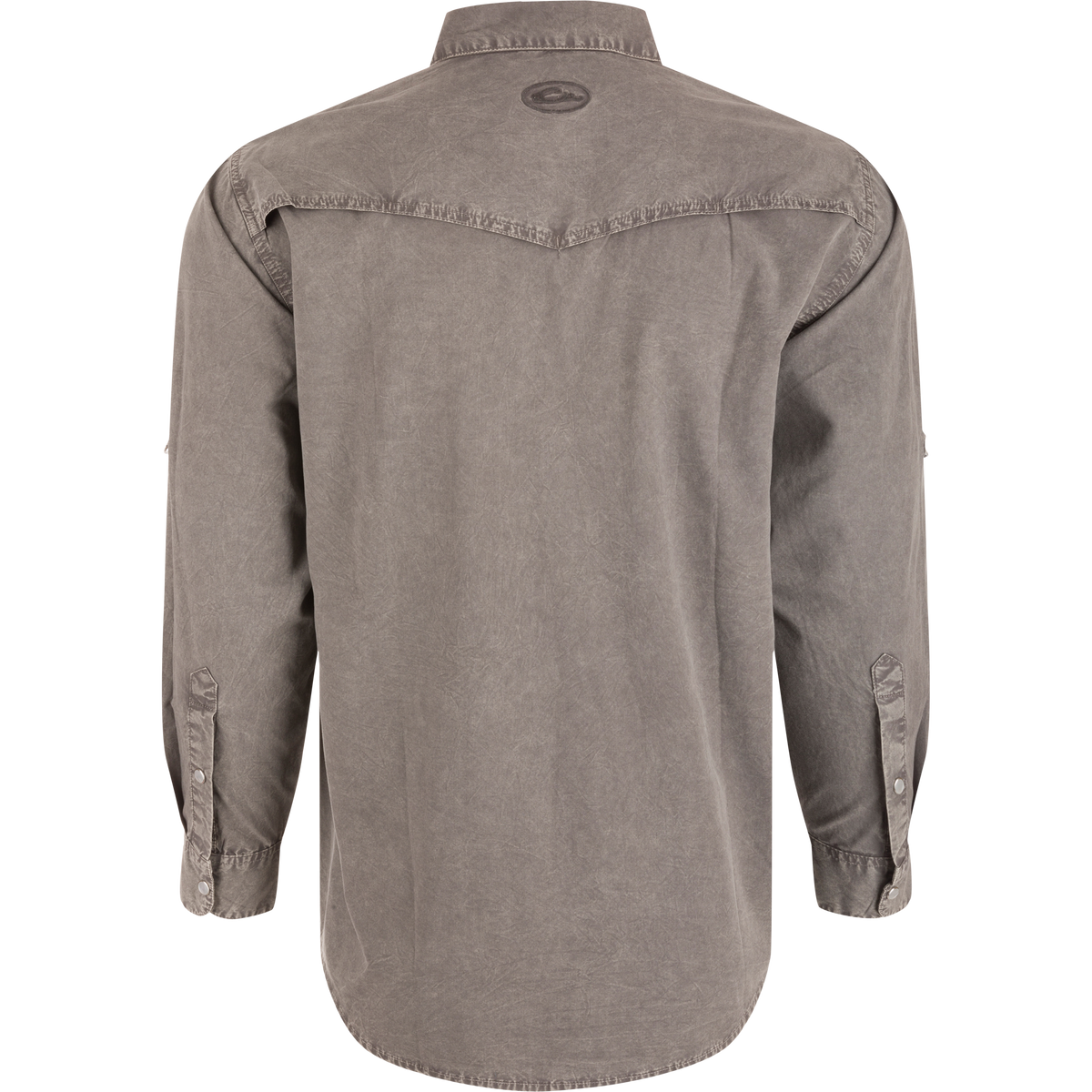 Cinco Ranch Western Solid Acid Wash Long Sleeve Shirt