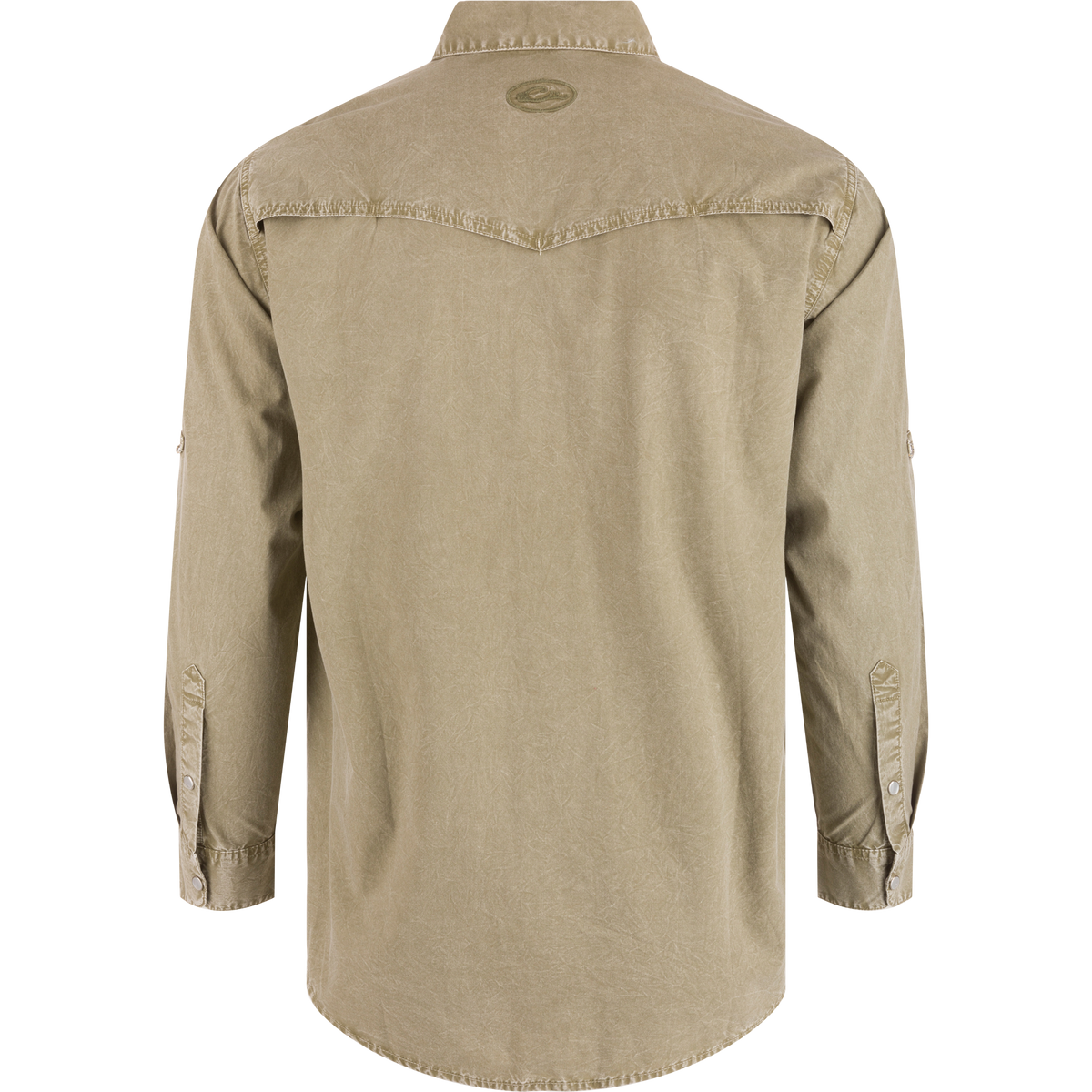 Cinco Ranch Western Solid Acid Wash Long Sleeve Shirt