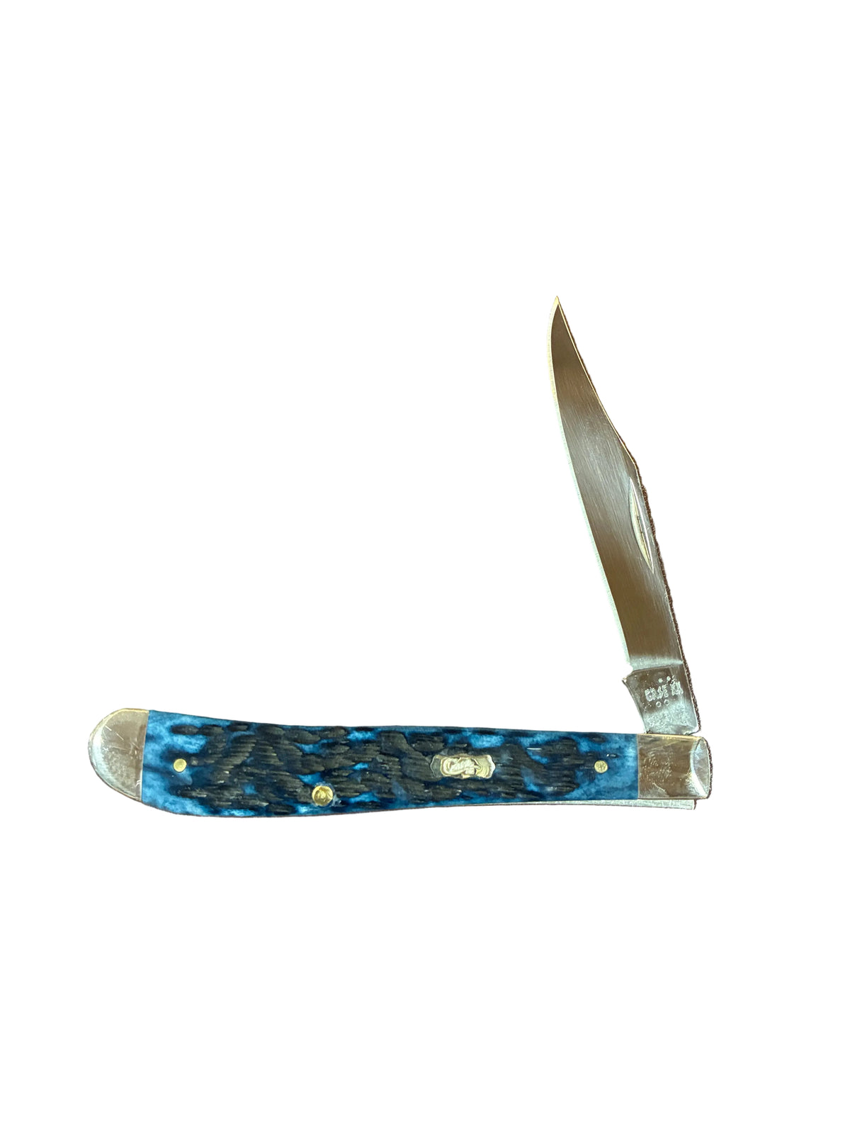 Pocket Worn Mediterranean Blue Bone Peach Seed Jig Slimline Trapper