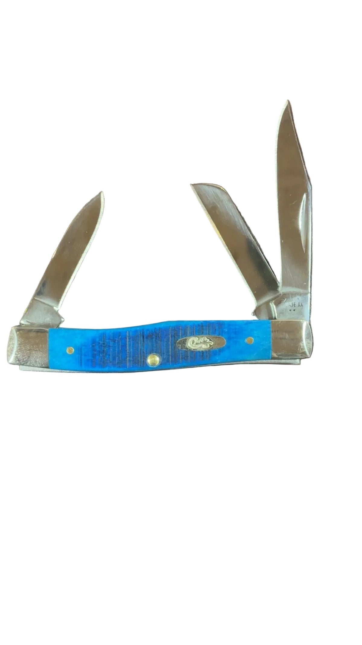 Caribbean Blue Bone Saw Cut Jig. Medium Stockman