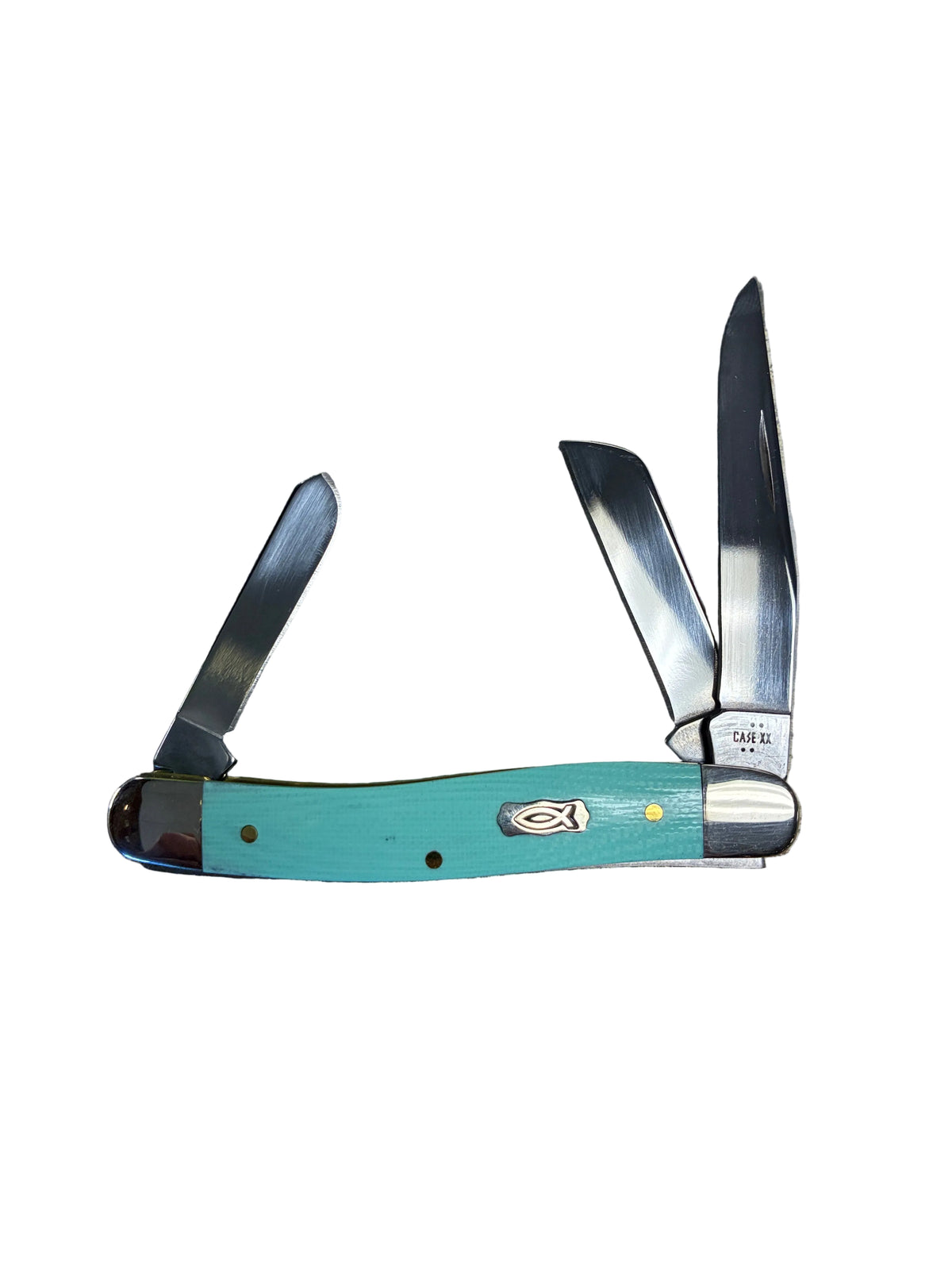 Smooth Seafoam Green G-10 Medium Stockman